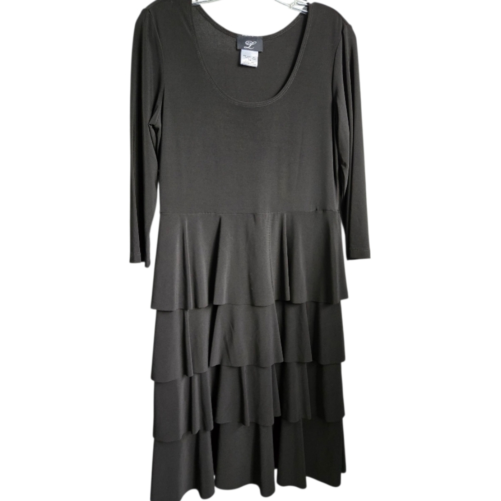 Women's Libra Black Tiered Dress Size M
